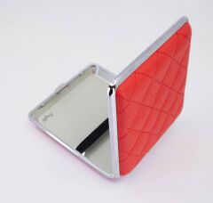 Angelo Kapitone İşleme Deri Kaplama Tabaka - Kırmızı