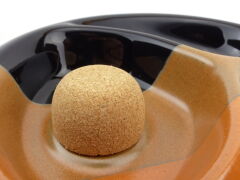 Hauser Mantarlı Porselen Pipo Küllüğü Siyah-Kahverengi