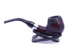 Pipsan İşlemeli Gemici Pipo 9 mm Filtre Metal Bilezikli