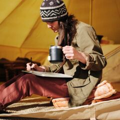 The Legendary Camp Mug Kapaklı Termos Bardak 0.35L  12oz - Matte Black Pebble