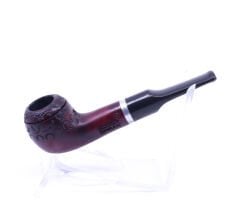 Pipsan İşlemeli Mini Pipo Metal Filtre Metal Bilezikli