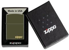 Zippo Green Matte Logo Dizayn Çakmak