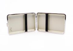 Angelo Kapitone İşleme Deri Kaplama Slim Tabaka - Beyaz