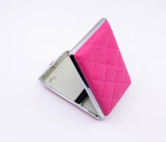 Angelo Kapitone İşleme Deri Kaplama Slim Tabaka - Pembe