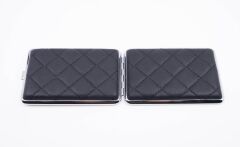 Angelo Kapitone İşleme Deri Kaplama Slim Tabaka - Siyah