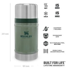 Stanley Klasik Yemek Termosu 0.70 Lt - Hammertone Green