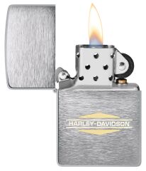 Zippo Harley Davidson Logo Brushed Chrome Design Çakmak