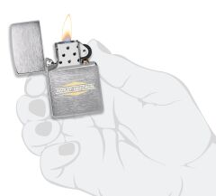 Zippo Harley Davidson Logo Brushed Chrome Design Çakmak