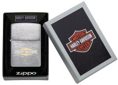 Zippo Harley Davidson Logo Brushed Chrome Design Çakmak