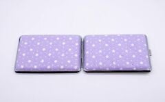 Angelo Kapitone İşleme Deri Kaplama Slim Tabaka - Lila