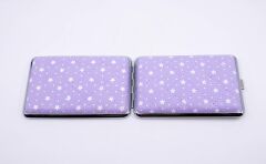 Angelo Kapitone İşleme Deri Kaplama Slim Tabaka - Lila