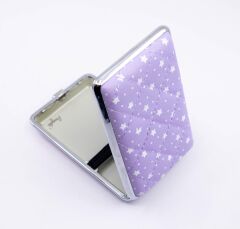 Angelo Kapitone İşleme Deri Kaplama Slim Tabaka - Lila