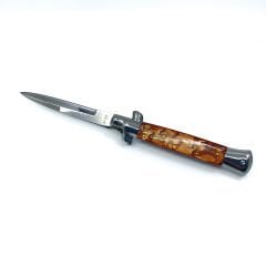AKC Stiletto Bıçak Sedefli Kabze - Kahverengi