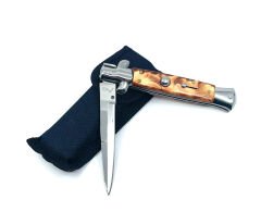 AKC Stiletto Bıçak Sedefli Kabze - Kahverengi