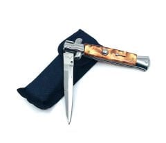 AKC Stiletto Bıçak Sedefli Kabze - Kahverengi