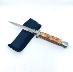 AKC Stiletto Bıçak Sedefli Kabze - Kahverengi