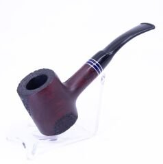 Dapper İşlemeli 9mm Filtreli Poker Pipo (Mavi Bilezik) 04