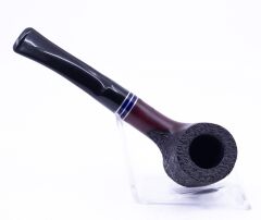 Dapper İşlemeli 9mm Filtreli Poker Pipo (Mavi Bilezik) 04