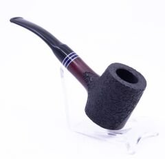 Dapper İşlemeli 9mm Filtreli Poker Pipo (Mavi Bilezik) 04