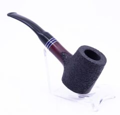 Dapper İşlemeli 9mm Filtreli Poker Pipo (Mavi Bilezik) 04