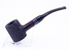 Dapper İşlemeli 9mm Filtreli Poker Pipo (Mavi Bilezik) 05