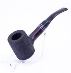 Dapper İşlemeli 9mm Filtreli Poker Pipo (Mavi Bilezik) 05