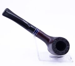 Dapper İşlemeli 9mm Filtreli Poker Pipo (Mavi Bilezik) 05