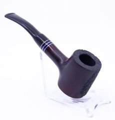 Dapper İşlemeli 9mm Filtreli Poker Pipo (Mavi Bilezik) 05