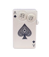 Maça As Dizayn Tek Torch Puro Çakmağı - Gold