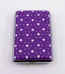 Angelo Kapitone İşleme Deri Kaplama Slim Tabaka - Mor