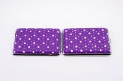 Angelo Kapitone İşleme Deri Kaplama Slim Tabaka - Mor