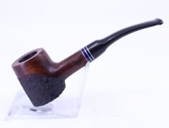 Dapper İşlemeli 9mm Filtreli Poker Pipo (Mavi Bilezik) 06