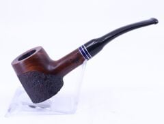 Dapper İşlemeli 9mm Filtreli Poker Pipo (Mavi Bilezik) 06