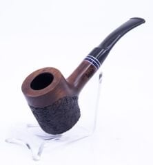 Dapper İşlemeli 9mm Filtreli Poker Pipo (Mavi Bilezik) 06