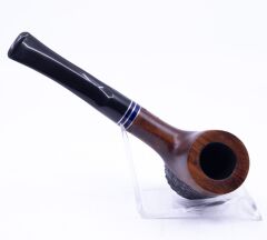 Dapper İşlemeli 9mm Filtreli Poker Pipo (Mavi Bilezik) 06