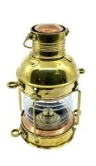 Nostaljik Görünümlü Pirinç Gaz Yağı Lambası