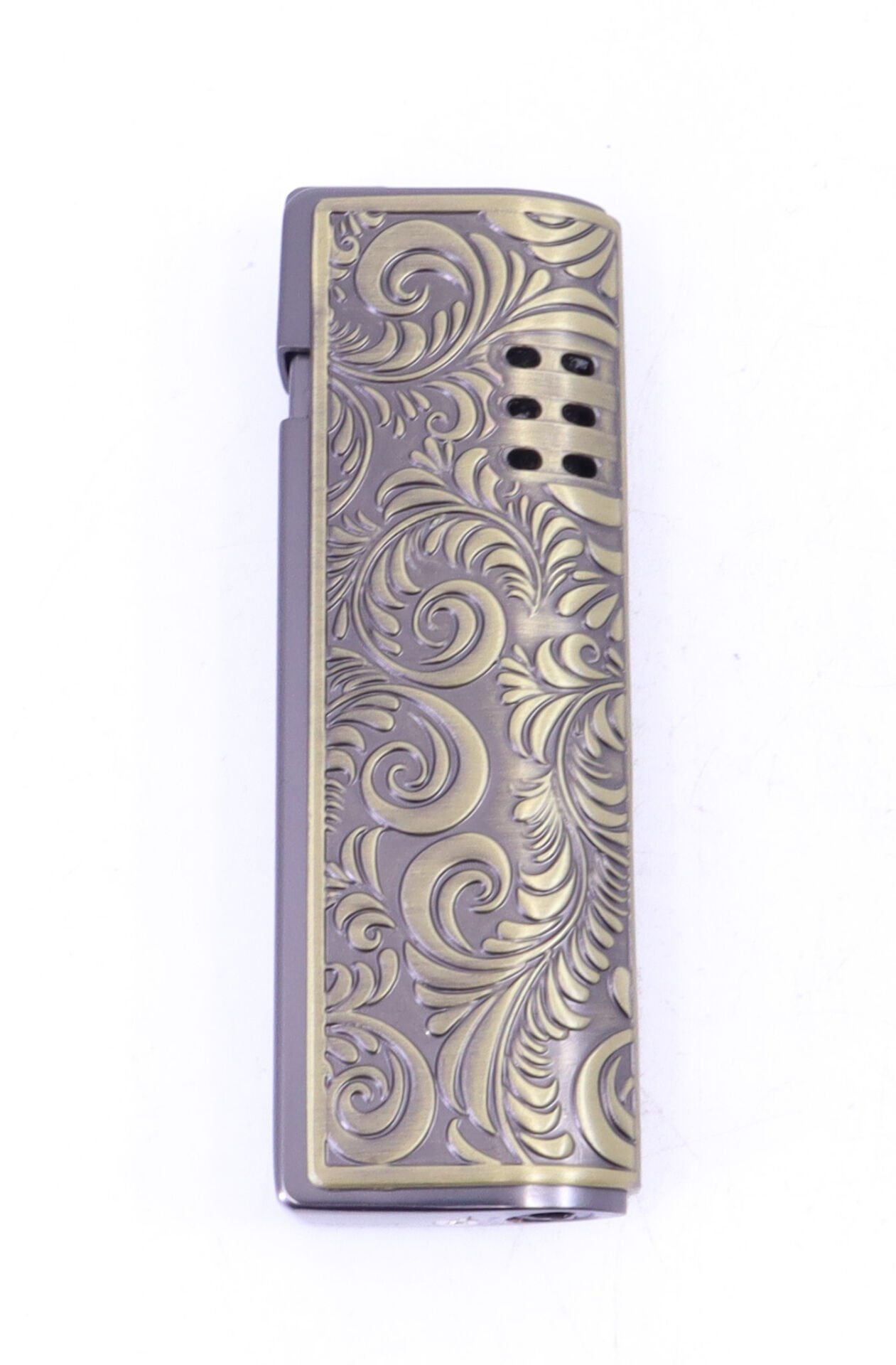 Promise İşlemeli Eskitme Pirinç Rengi Çakmak