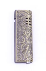 Promise İşlemeli Eskitme Pirinç Rengi Çakmak