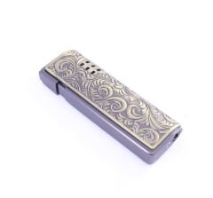 Promise İşlemeli Eskitme Pirinç Rengi Çakmak