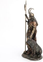 Bronz İskandinav Tanrısı Loki Kötülük ve Kurnazlık Tanrısı Heykel Biblo Ev Dekoru