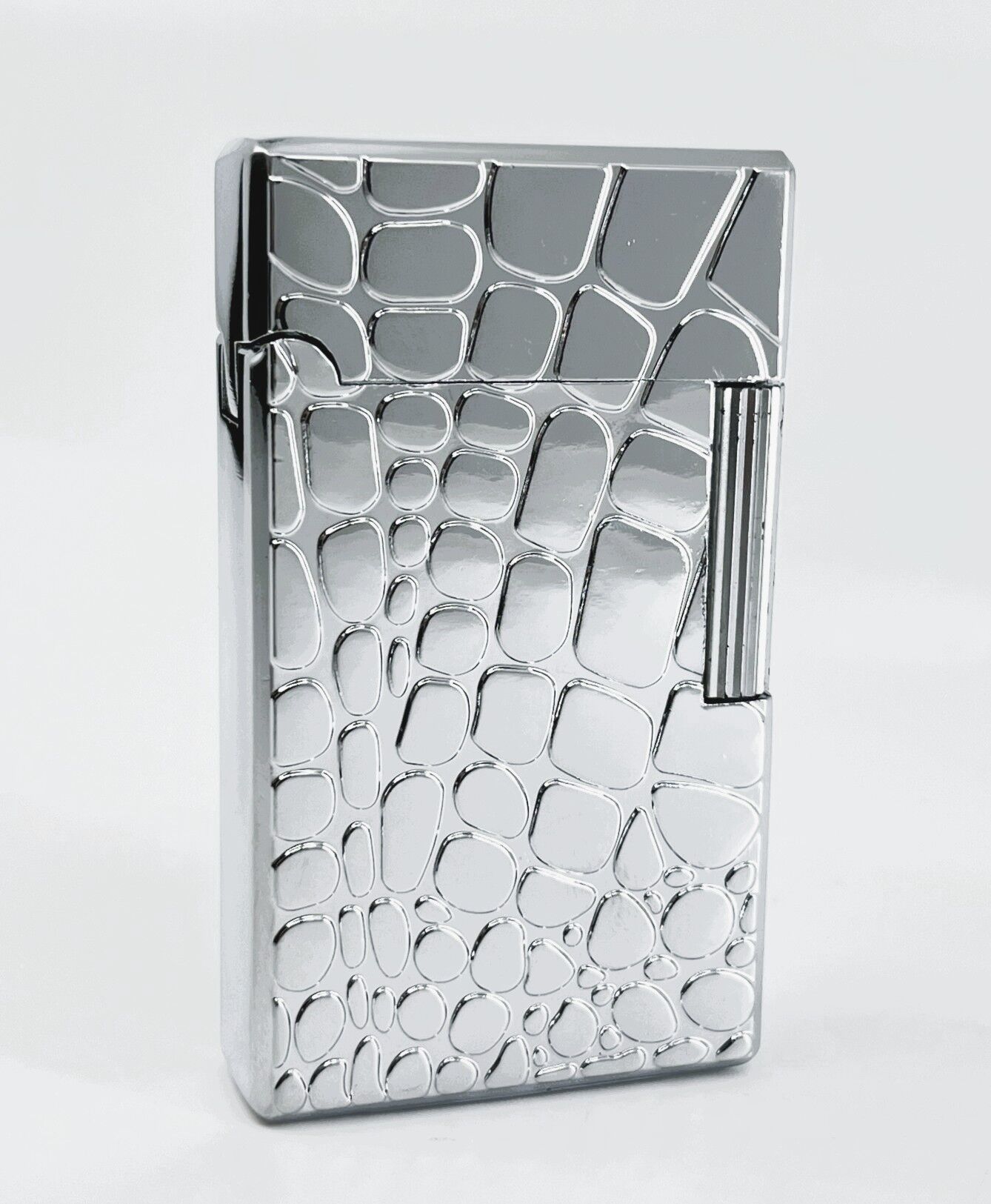Dupont Tarzı Metal Çakmak Çift Torch Jet Alev - Gri