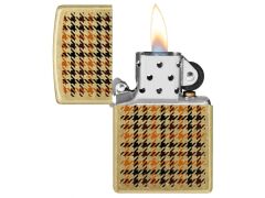 Zippo Street Brass Plaid Dizayn Çakmak