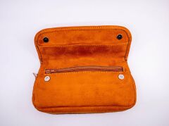 Şahin Turuncu Süet Pipo Taşıma Çantası