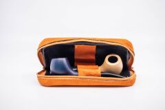 Şahin Turuncu Süet Pipo Taşıma Çantası