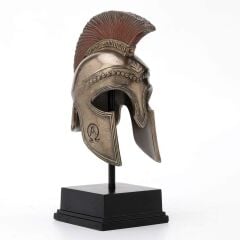 Greek Hoplite Helmet - Antik Yunan Hoplit Piyade Kaskı Stand Biblo Dekor