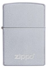 Zippo Classic Satin Chrome Logo Dizayn Çakmak