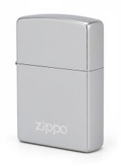 Zippo Classic Satin Chrome Logo Dizayn Çakmak