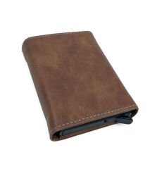 Kayader RFID Mekanizmalı Cüzdan - Kahverengi 002