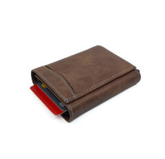 Kayader RFID Mekanizmalı Cüzdan - Kahverengi 002
