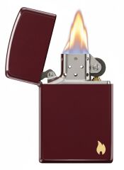 Zippo Red Matte Flame In The Corner Dizayn Çakmak
